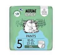 Muumi Baby Eco Pull Ups Size 5, 10-15 kg, 38 Sensitive Premium Nappy Pants with Leakage Barrier | Soft and Skin Friendly, No Unnecessary Chemicals |