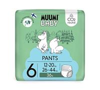 Muumi Baby Eco Pull Ups Size 6, 12-20 kg, 36 Sensitive Premium Nappy Pants with Leakage Barrier | Soft and Skin Friendly, No Unnecessary Chemicals |