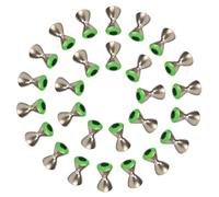 MUUNNN 50pcs Dumbbell Eyes Fly Tying, Fly Tying Eyes Realistic Brass Fly Tying Barbell Eyes(3.2mm,Green)