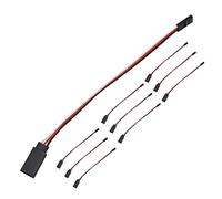 Muuoeou 10Pcs 150mm Servo Extension Lead Wire JR Cable 3Pin Male to Female for RC Car