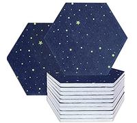 Muuoeou 12 Pack Starry Hexagon Acoustic Panels,Sound Proofing Padding,Sound Absorbing Panel for Studio Acoustic Treatment