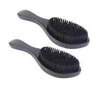 Muuoeou 2 Pcs Magic-Wave Brush Curved Wave Brush Men'S Styling Comb Soft and Wild Boar Hairdressing Tool