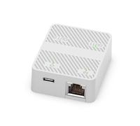 Muuoeou 2 Port 100Mbps Network Switch RJ45 Network Cable Splitter Extender Selector 2 Way Adapter Connector Type C Power White