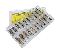 Muuoeou 200Pcs 10-28mm Watch Strap Link Pins Connection Fixed Shaft Stainless Steel Raw Ear Rod Watch Bolt Hand Repair Tool Set Parts Accessories