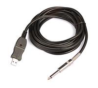 Muuoeou 3 Meters Guitar to PC USB Recording Cable Lead Adaptor Converter Connection Interface 6.5mm