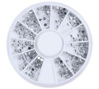 Muuoeou 3000 Pcs Crystal Glitter Rhinestone Nail Art Tips Decoration 2mm+Wheel Beauty