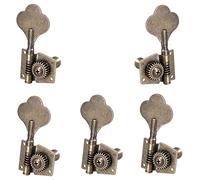 Muuoeou 5Pcs Guitar Vintage Open Tuning Key Pegs Machine Heads Tuners 1L4R for 5 Strings Bass