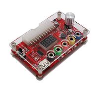 Muuoeou ATX 24Pin Breakout Board with ADJ Adjustable Voltage Knob and Acrylic Shell Kit Voltage Regulator