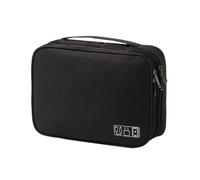 Muuoeou Cable Storage Bag Digital Electronics Organizer for Travel, Portable Case for Cables, Chargers & Accessories Black