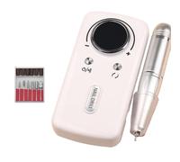 Muuoeou Electric Nail Drill Machine with LCD Display Rechargeable Nail File Nails Accessories Gel Nail Polish Sander, White