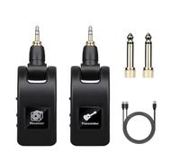 Muuoeou Guitar Wireless System Audio Transmitter Receiver USB Rechargeable Wireless System for Electric Guitar Bass Easy Install Easy to Use