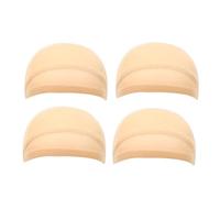 Muuoeou HD Wig Cap Stocking Cap Transparent Wig Cap Thin Nylon Cap Multifunctional Convenient Covers Easy to Use,Beige 4 Pcs