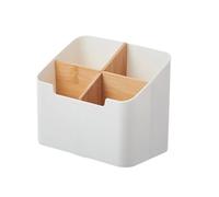 Muuoeou Multi-Function Storage Box TV Air Conditioner Remote Control Organizer Practical Tissue Box Home Cosmetic Storage White