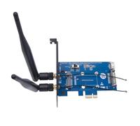 Muuoeou WiFi Module Mini PCI-E Express to PCI-E 1x Adapter Card 3g/4g to PCI-E Development Board 2 Antennas
