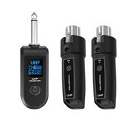 Muuoeou Wireless Audio Transmission Receiver and Transmitter System Professional Wireless Guitar XLR Transmitter and Receiver
