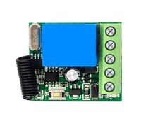 Muuookka DC 12V 10A 433MHz Wireless Remote Control Switch 1CH Relay Module Receiver On/OFF for Gate Led Lights DIY Projects