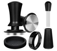 Muuookka Dosing Funne WDT Tool with Spring Loaded Tamper Coffee Tamper Set Mat Espresso Coffee Distribution Stirrer 58mm