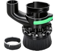 Muuookka Dust Shoe 65mm& 69mm Diameter for CNC Router Machine, Compatible Dual Brush Lengths, 38mm(1.5 Inch) Hose Diameter