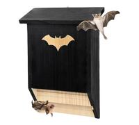 Muuookka Easy to Mount Large Outdoor Bat House-Wooden Double Chamber Shelter Box for Roosting, Garden Habitat