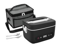 Muuookka Food Warmer with 5-Sided Heating, Cordless Electric Lunch Box-Rechargeable 12000mAh Portable for Office, Outdoors Black