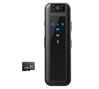 Muuookka HD1080P Infrared Night Vision Motion Camera Small Digital Video Recorder Law Enforcement Recorder Back Clip Included 128GB Storage