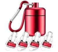 Muuookka High Fidelity 2 Pairs Earplugs 24db Filter Technology Ear Protection for Music Festivals DJ' S Nightclub Concert Red