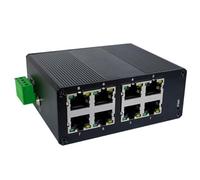 Muuookka Industrial Ethernet Network Switch 8 Port 100M/1000M Mini DIN Rail Plug and Play IP40 Protection 100M