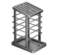 Muuookka Kitchen Tabletop Storage Rack Holder Stand Utensil Organizer Holder Waterproof Hollow Design for Kitchen Use Grey