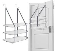 Muuookka Large Lay 2 Pcs 3 Tier Sweater Drying Rack Flat over the Door Folding Drying Rack Laundry Hanging Dryer for Apartment B
