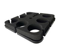 Muuookka Multi Microphone Holder with Cable Slots Square Tray for Up to 7 Mics- Holds for Organize and Display on Stage