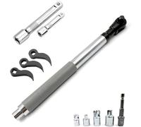 Muuookka Offset Extension Wrench Impact with 4 Socket Adapters, High Torque Electric Ratchet Wrench, Pry Bar Wrench Adaptor Head