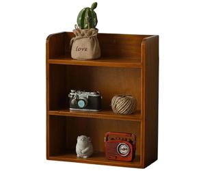 Muuookka Real Wood Kitchen Desktop Cup Storage Box Wooden Office Supplies Display Cabinet Mugs Retro Organizers Rectangular Ape B