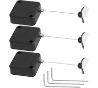 Muuookka Retractable Remote Control Holder Tether Lock 3 Pcs 6.5ft Heavy-Duty Security Lanyard Adjustable Cable Leash