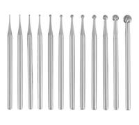 Muuookka Round Shape Ball Burr Set 12Pcs-3/32Inch Shank Engraving Bits for Jewelry Making Bur Tools