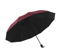 Muuookka Super Large for Three Men and Women Manual Open Black Sun Protection Umbrella Reinforced 12 Bone Foldable Sturdy C