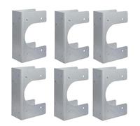 Muuookka Wall Shelf Load-Bearing Partition Bracket 6pcs Triangular Wall Mount Heavy-Duty Buckle Shelf Support