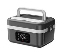 Muuookka Wireless 60W Electric Insulated Lunch Box-Stainless Steel 1L Heating Lunch Box Food Warmer A