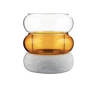 Muurla Bagel vase/lantern 12 cm Amber