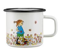 Muurla - Be More Pippi Enamel Mug 37 cl - White