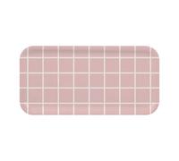 Muurla Checks & Stripes tray 13x27 cm Pink-white
