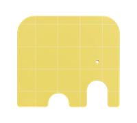 Muurla Elephant Chop & Serve cutting board L Yellow