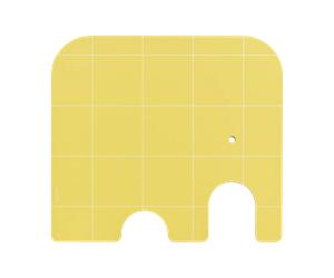 Muurla Elephant Chop & Serve cutting board L Yellow