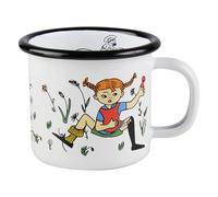 Muurla Enamel Mug, 1.5dl. White. Pippi & Mr Nilsson