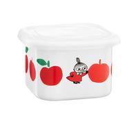 Muurla Moomin enamel jar with lid 0.67 L Joyfull Apples-red
