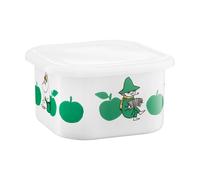 Muurla Moomin enamel jar with lid 1.5 L Joyfull Apples-green