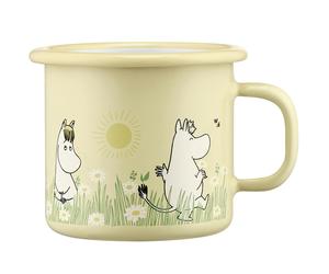 Muurla - Moomin In the garden Enamel Mug 25 cl, Yellow - Yellow