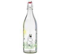 Muurla - Moomin In the garden Glass Bottle 1 L - Clear