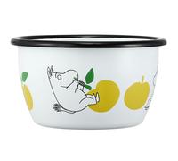 Muurla - Moomin Joyfull Apples Enamel Bowl 3 dl, Yellow - Yellow