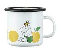 Muurla - Moomin Joyfull Apples Enamel Mug 2,5 dl, Yellow - Yellow