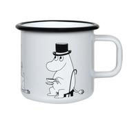 Moomin Enamel Mug Moominpappa Retro Grey 0.37 L Muurla